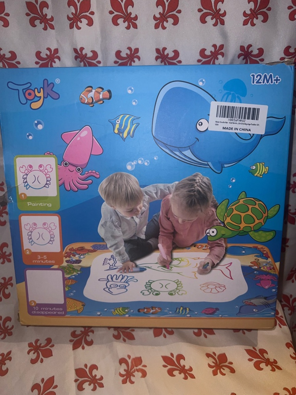 Kids Ocean Water Doodle Mat - Blue